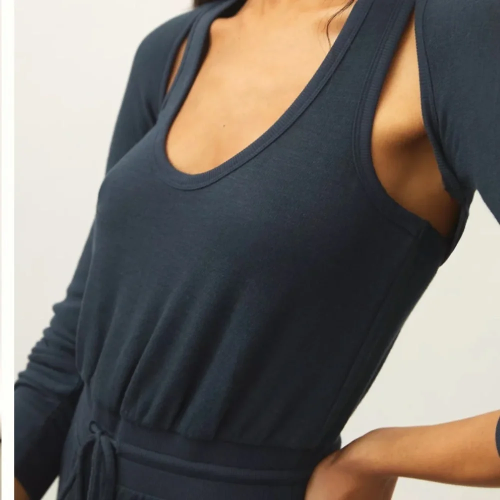 Daily Practice by Anthropologie Reflection Athleisure Jumpsuit Navy Size Medium - Picture 2 of 7